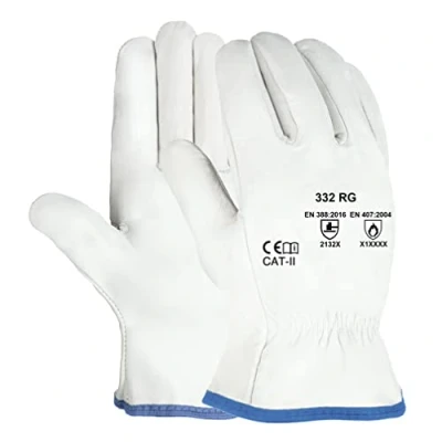 Imagen de DOJA Barcelona Guantes Trabajo Piel Cuero 6 Pares Talla 9 / L de Seguridad Proteccion Uso Agrícola, Cadenas Montaje, Refinerías y Ferrocarriles
