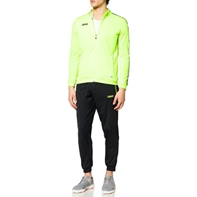 Imagen de JAKO Chándal para hombre de poliéster Striker 2.0, amarillo neón/negro, M, M9119