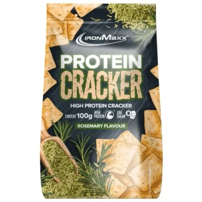 Imagen de IronMaxx Protein Cracker Romero 100g Aperitivo crujiente y bajo en azúcar con un 21% de proteínas Horneado no frito