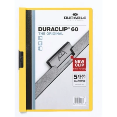 Imagen de Durable 220904 Duraclip Original 60 (para 1 hojas de A4), 25 piezas, amarillo