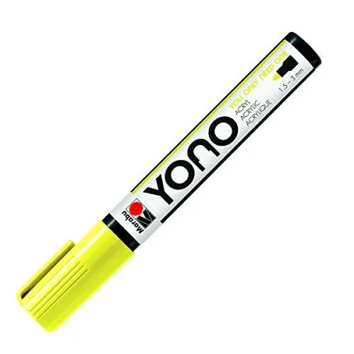 Imagen de Marabu Yono 12400103321 Rotulador acrílico (punta redonda japonesa, resistente a la luz y al agua, para casi todas las superficies, 1,5 3 mm)