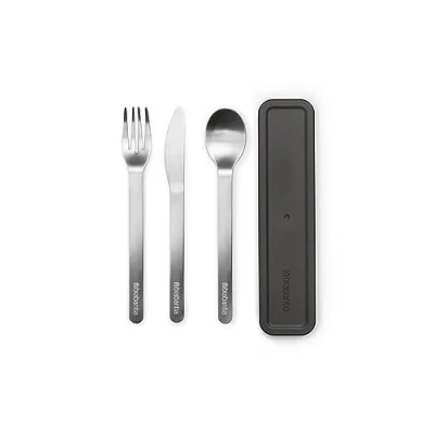Imagen de Brabantia Make &amp; Take Fiambrera 1L Diseño Plano Compacto Cierre de Clic Seguro A Prueba Fugas Tapa Hermética Apta para Congelador, Microondas Lavavajillas Gris oscuro