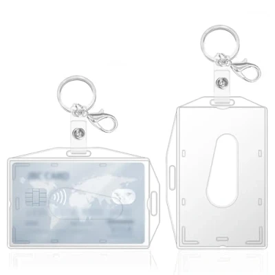 Imagen de Porta Badge titulares, Ideal para Tarjetas de Proximidad, Crédito y Documentos Identificación,Tarjeta tráfico (2 Pcs Keyring)