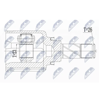 Imagen de NTY NPW RE 121 Junta Homocinética Caja de cambios manual lado engranaje DACIA: Lodgy