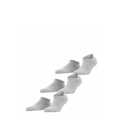 Imagen de FALKE Cool Kick Sneaker Multipack U Sn suave transpirable secado rápido lisos 3 pares, Calcetines cortos Unisex adulto, Gris Light Grey Melange 3775, 39 41