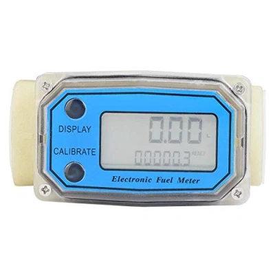 Imagen de medidor de flujo turbina agua 15 120 l/min 1&quot; NPT Digital Fuel Meter Diesel Oil
