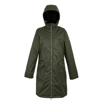 Imagen de Regatta Romine II Chaqueta impermeable con aislamiento para mujer, color caqui oscuro/negro, talla 10