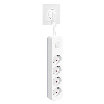 Imagen de Aigostar Regleta Enchufe, Alargador Enchufe de 4 Tomas, Multiple con Interruptor, Blanco