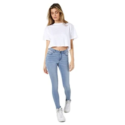 Imagen de Noisy May Nmbillie Vaqueros pitillo, Mujer, Talla: 28x30, Light blue denim