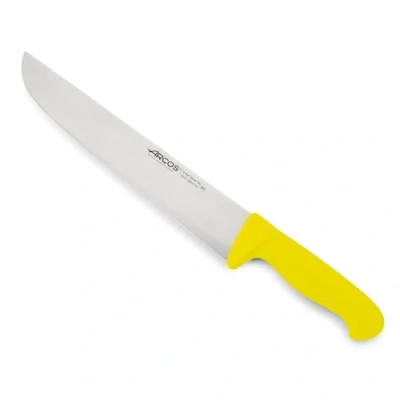 Imagen de Arcos Cuchillo Carnicero Acero Inoxidable Nitrum. Cocina Profesional para Cortar Carne, Pescado y Verduras. Mango Ergonómico Polioximetileno. Serie 2900. Color Azul.
