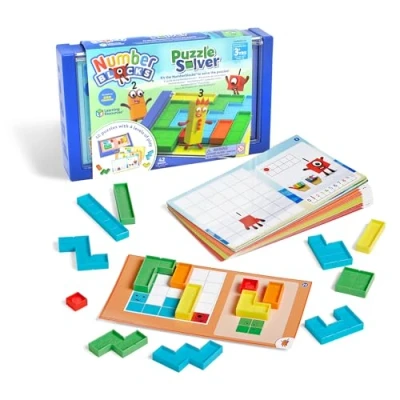 Imagen de Learning Resources HM96320UK Numberblocks Solucionador, Juguetes Niñas de 3 Años, 50 Rompecabezas con 4 Niveles, Juegos Viaje, Multicolor (HM96320UK)
