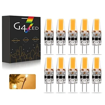Imagen de Bombillas LED G4, AC/DC 12 24V 3W Regulable G4 Blanco cálido 3000K 270LM, Reemplazo para Halógenas De 20W 30W, Sin Parpadeo, 10 Piezas