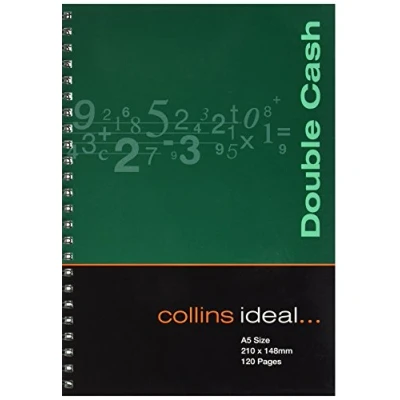 Imagen de Collins Ideal Wiro Cuaderno de anillas para contabilidad (tamaño A5, 120 páginas, hojas blancas), multicolor