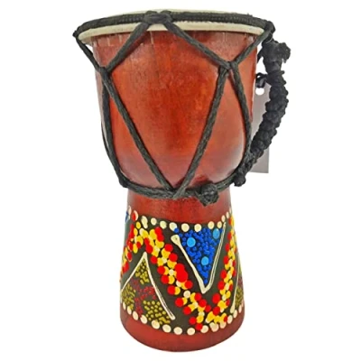 Imagen de 12cm Djembe Tambor Bongo Colorido Pintado