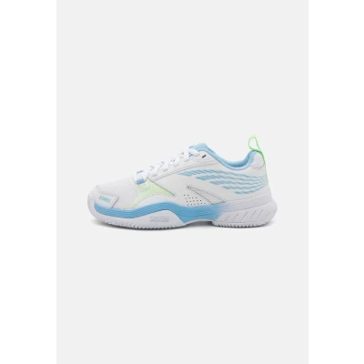 Imagen de K SWISS Speedex CLAY Zapatillas de tenis para tierra batida, Mujer, Talla: 40, White/dutch canal/paradise green Zapatos