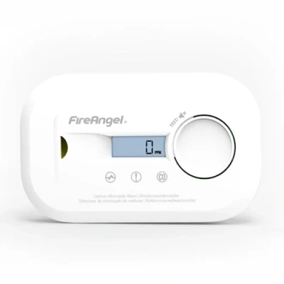Imagen de Fire Angel Detector de Monóxido Carbono Digital con Pantalla LCD y Sensor CO 10 Años Alarma Portátil para Hogar, Vacaciones Caravanas FA6812