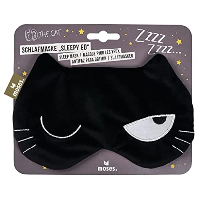 Imagen de Moses Ed The Cat Antifaz para dormir Sleepy Suave máscara de punto con banda ancha y elástica