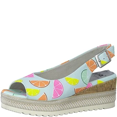 Imagen de Jana 8 29660 20, Zapatos de Tacón para Mujer, Lemon Multi, 39 EU Ancho