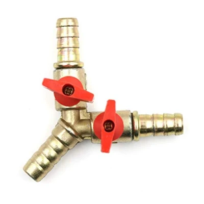 Imagen de TOOLSTAR válvula de bola latón, 3 vías 10 mm, cierre en Y, manguera púas, adaptador conector grifo para agua, gas y aceite (paquete 1)