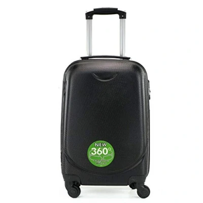 Imagen de Maleta PEQUEÑA 4 Ruedas 360º Equipaje DE Mano Cabina RIGIDA (Negro)