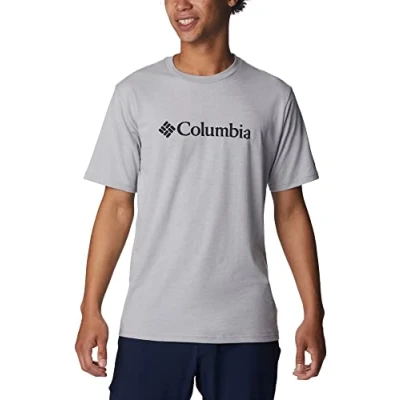 Imagen de Columbia CSC Basic Logo Short Sleeve, Camiseta De Manga Corta para Hombre, Grey Heather, Talla XXL