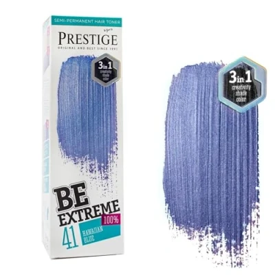 Imagen de Vip&#039;s Prestige BeBe Extreme Tóner Semi Permanente para Pelo, Color Azul Hawaiano 41 Sin Amoniaco, Parabenos y PPD