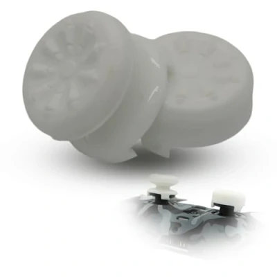 Imagen de MatoSan® 2 mandos elevados 7 mm y 11 tapas de precisión Grip Aim Assist PS5 Controller Accesorios PS4 Sticks joystick Stick cabezales (blanco)