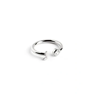 Imagen de Singularu Personalizado Letter Anillo, Mujer, Talla: One Size, Letra j plata