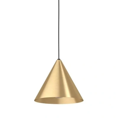 Imagen de Eglo lámpara de suspensión Narices, luz única minimalista, iluminación metal en latón cepillado, oro, negro, salón colgante, casquillo E27