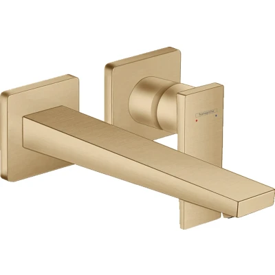 Imagen de Hansgrohe Metropol Grifo monomando de lavabo empotrado con manecilla plana caño 22,5 cm, bronce cepillado, 32526140