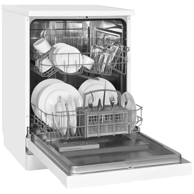 Imagen de Exquisit® Lavavajillas 60Cm, Clase D,Color Blanco, 12 Servicios, 6 Programas, Función Media Carga, Inicio Diferido, Interior Inoxidable, Consumo 82 kWh/100ciclos, Medidas 84,5x59,8x60 Cm.