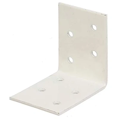 Imagen de Alberts 846497 Escuadra de ensamblaje, Galvanizada, recubrimiento plástico blanco, 50 x 40 mm, Juego