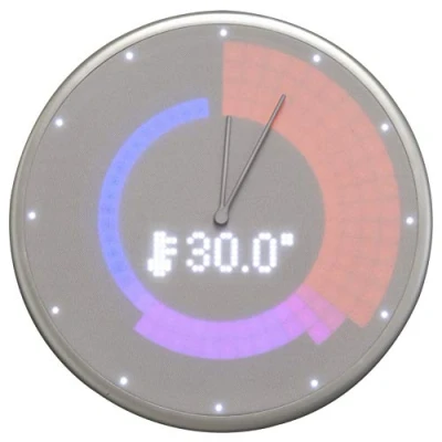 Imagen de Glance NeXtime Reloj de Pared Inteligente Bluetooth Transferencia Datos Indicador LED para iOS y Android Plata