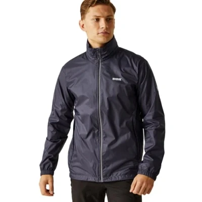 Imagen de Regatta RMW283 7NV50 Chubasquero Lyle IV Impermeable Y Transpirable con Forro de Malla Oculta Capucha Cubierta Activa Jackets Waterproof Shell, Hombre, Iron, S