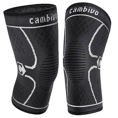 Imagen de CAMBIVO Rodilleras Menisco y Ligamento, 2 x Deportivas Compresion para Gym, Voleibol, Futbol, Baloncesto, Desgarro de Menisco, Aliviar el Dolor en Articulaciones