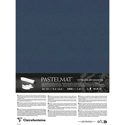 Imagen de Clairefontaine 796014C Contrecollé Pastelmat 24x32cm 5F bleu foncé