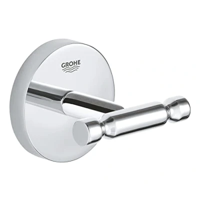 Imagen de Grohe Start Cosmopolitan QuickFix Colgador de baño individual, cromo, para pegar (pegamento QuickGlue A1) o atornillar, ref. 41168000
