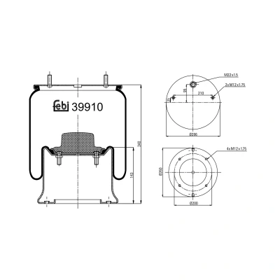 Imagen de FEBI BILSTEIN 39910 Fuelle, suspensión neumática