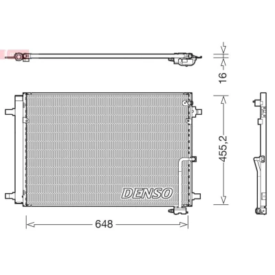 Imagen de DENSO DCN02042 Condensador con secador 648x440x16 R 134 a 648 AUDI: A8 D4