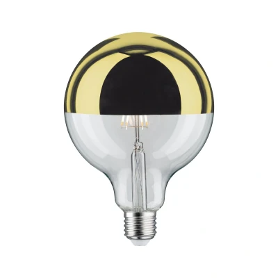 Imagen de Paulmann 28678 lámpara LED filamento g125 6. vatios bombilla cúpula espejo oro 2700 k blanco cálido regulable e27.