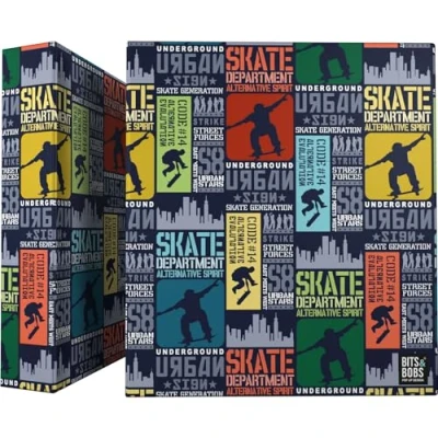 Imagen de Grafoplás Carpeta Escolar A4 4 Anillas Mixtas 40mm Skate Bits&amp;Bobs Pop Up Design Perfecto Material Tapas Rígidas Cartón Certificado FSC