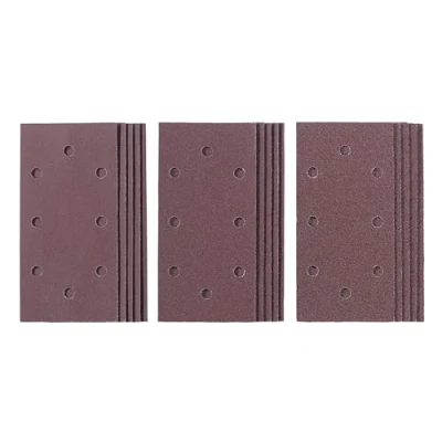 Imagen de Einhell Juego de 15 papeles lija (accesorios para lijadora orbital, lija, 187 x 93 mm, grano 5 60, 120, 180, adhesión con velcro)