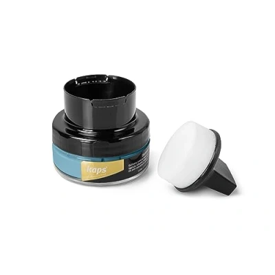 Imagen de Kaps Crema para Zapatos con Aplicador de Esponja, Cuidado Intensivo y Nutritivo del Cuero, Delicate, 70 Colores (121 celeste)
