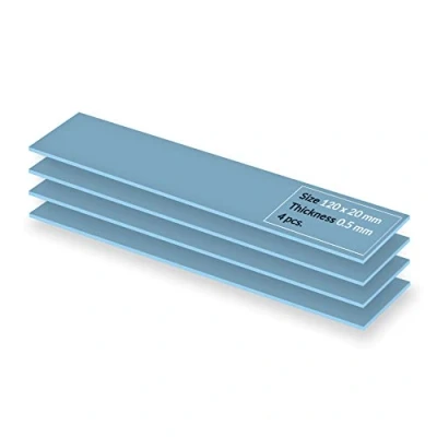Imagen de ARCTIC TP 3: Premium Performance Thermal Pad, 120x20x0,5 mm (Apilable hasta 2,0 sin pérdida de Rendimiento), 4 Piezas Pad Termico, Alto Rendimiento, Particularmentesuave, Relleno Ideal Huecos