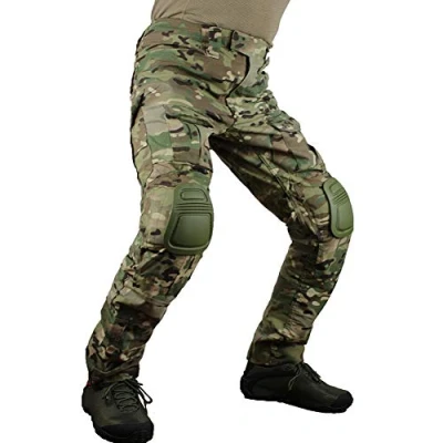 Imagen de zuoxiangru Pantalones tácticos multicámara para Hombres Multi Bolsillos Camuflaje Militar de Caza Combate Airsoft al Aire Libre con Rodilleras (CP, Tag 36)