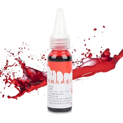 Imagen de Fiesta de Halloween Sangre Falsa, Cicatrices Heridas Realistas Maquillaje Fantasía Zombis Falsa para Teatro y Disfraces(30ml)