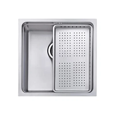 Imagen de JASSFERRY Fregadero de cocina un seno, Acero Inoxidable, bajo encimera, con colador residuos
