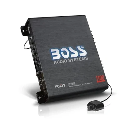 Imagen de Boss audio Systems R1100M 1.0 Coche Alámbrico Negro Amplificador de (1.0 canales, 1100 W, A/B, 0,01%, 102 dB, W)
