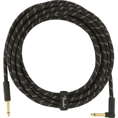 Imagen de Fender 099 0820 079 Cable de instrumentos la serie Deluxe 18.6 pies STR / ANG Tweed negro