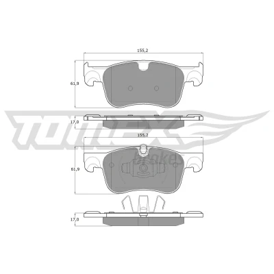 Imagen de TOMEX brakes TX 18 35 Juego de pastillas freno Eje delantero preparado para indicador desgaste CITROËN: C4 Grand Picasso 2, Berlingo, 2